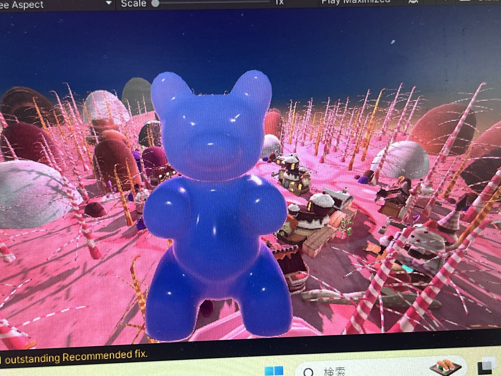 Unityで制作したゲームの画面